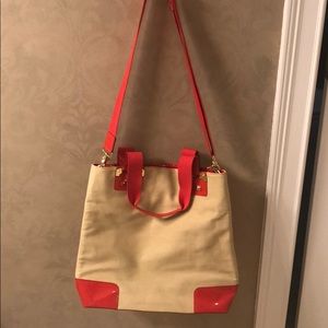 Authentic Large canvas Tory Burch Shoulder Bag